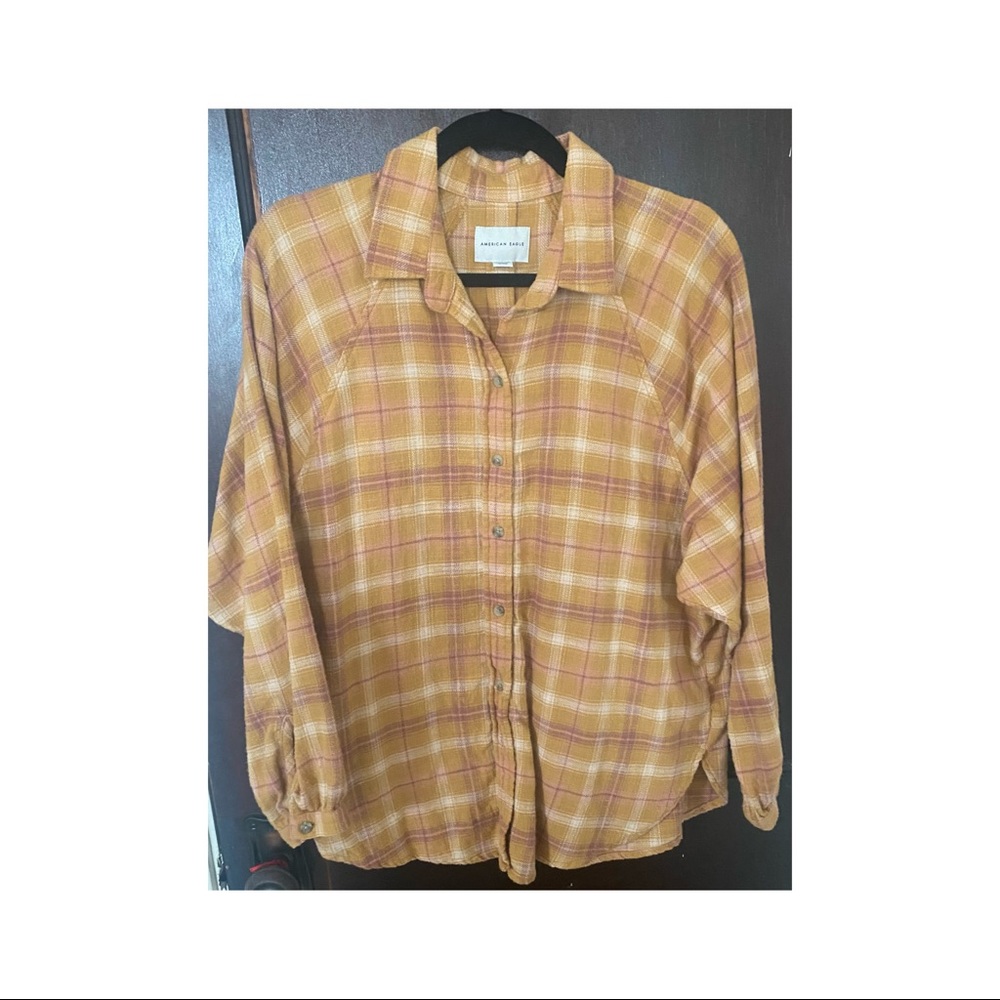 Yellow American eagle shirt